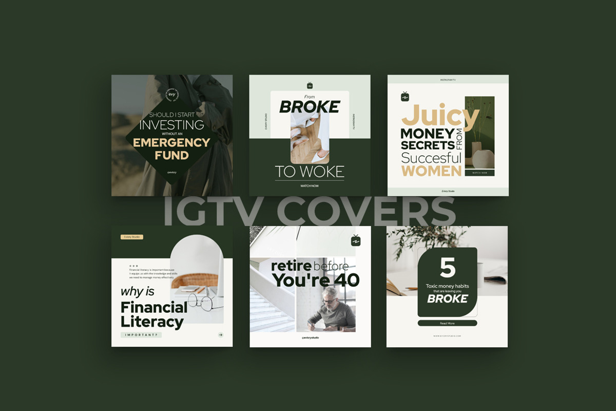 Financial Instagram Creator CANVA PS, a Social Media Template by Eviory (Photo 10 of 34)