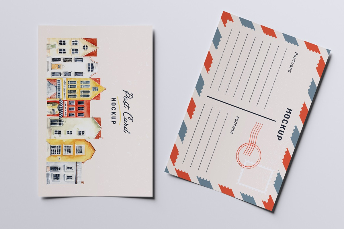 Postcard Mockup, an Advertising Mockup by Twins_studio926 (Photo 2 of 5)