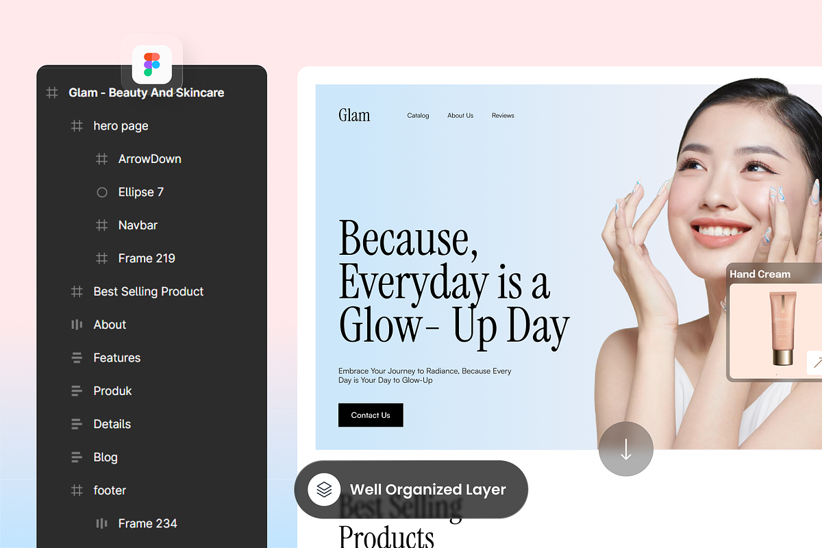 Beauty And Skincare Landing Page, a Landing Page Template by SLAB! Design (Photo 4 of 4)
