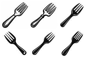 Graphic renderings of forks, an Object Graphic by Billah Hub