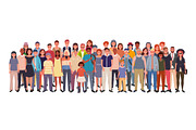 Large crowd of diverse people, a Person Illustration by Yayasya (Thumbnail 1 of 3)