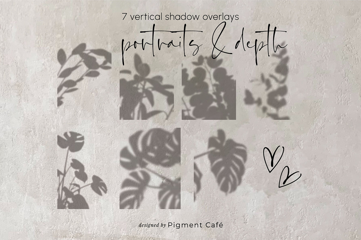 Leafy Botanical Shadow Overlays, a Background Graphic by Pigment Café (Photo 6 of 8)