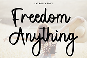 Freedom Anything, a Handwritten Font by InermediaSTUDIO (Thumbnail 1 of 9)
