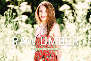 Raw Umber Pro Lightroom Presets