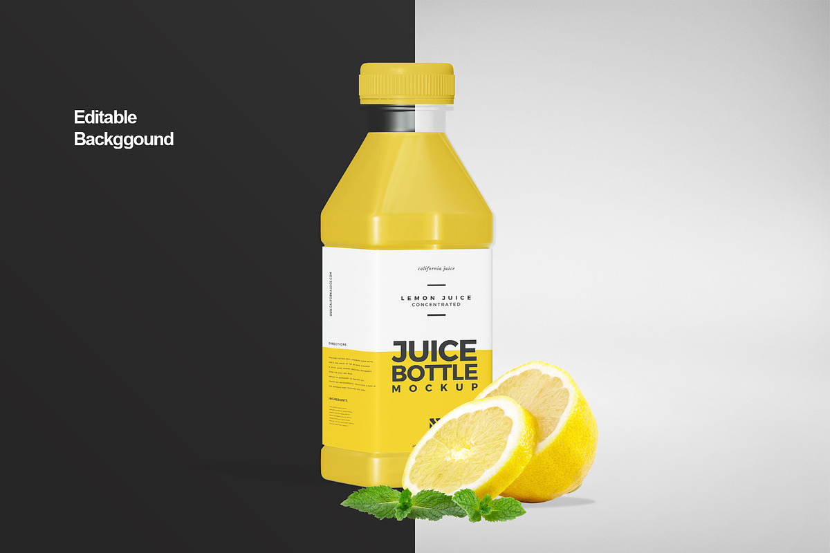 Juice Bottle Mockup, a Packaging Mockup by Nina Shaw (Photo 7 of 17)