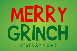 Merry Grinch, a Handwritten Font by Fourteen Letter