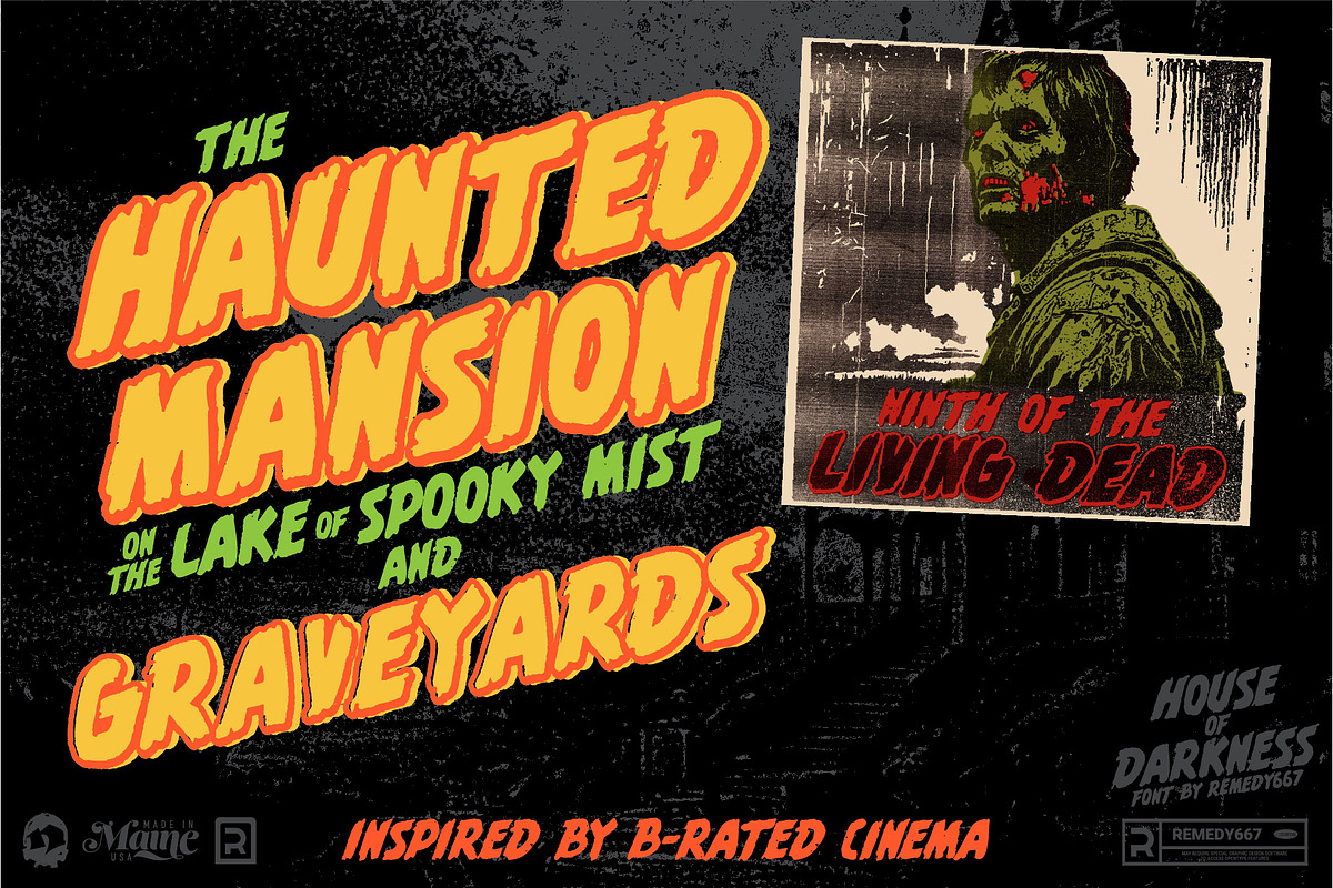 House of Darkness - Horror Font Pack, a Handwritten Font by Remedy667 (Photo 3 of 7)