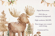Winter Woodland Clipart 71 PNG, a Seasonal Illustration by EleSArtDesign (Thumbnail 4 of 4)