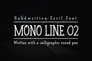 60% discount Mono Line 02 serif font