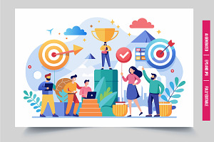 Pros stairs rocket target success, an Illustration by Tanuart