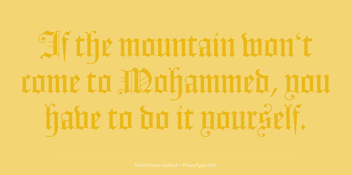 Fleischmann Gotisch, a Blackletter Font by preussTYPE (Photo 10 of 11)