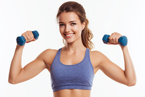 Smiling young woman in athletic wear, a Sports & Recreation Photo by MistyDay
