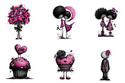 Whimsical black romance clipart, an Illustration by CreationArt (Thumbnail 6 of 7)