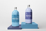 1-Liter Glass Bottle Mockup Set, a Cups & Container Mockup by Mirachma Project (Thumbnail 5 of 9)