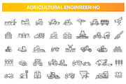 Agricultural and Farming Machines, an Outline Icon by Tettygreen (Thumbnail 1 of 2)