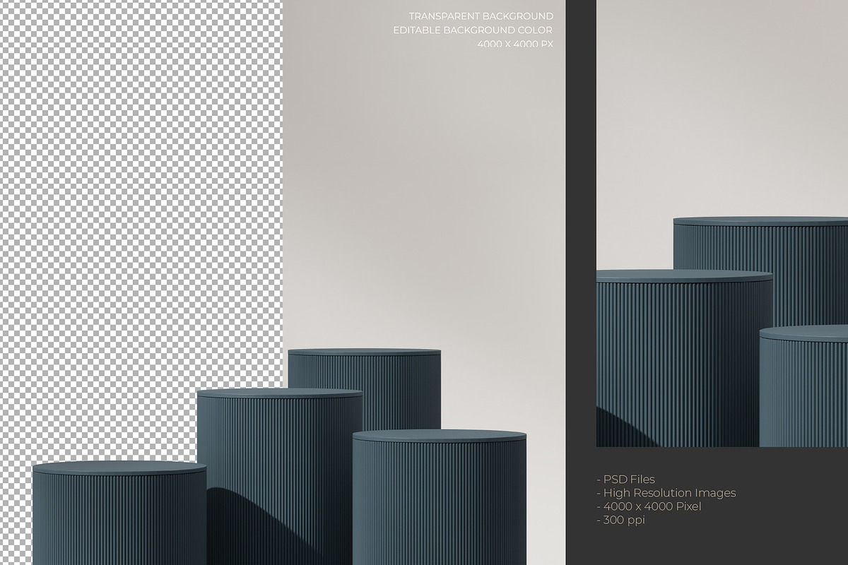 5 Podium with Transparent Background, a Background Graphic by faustudio (Photo 4 of 7)