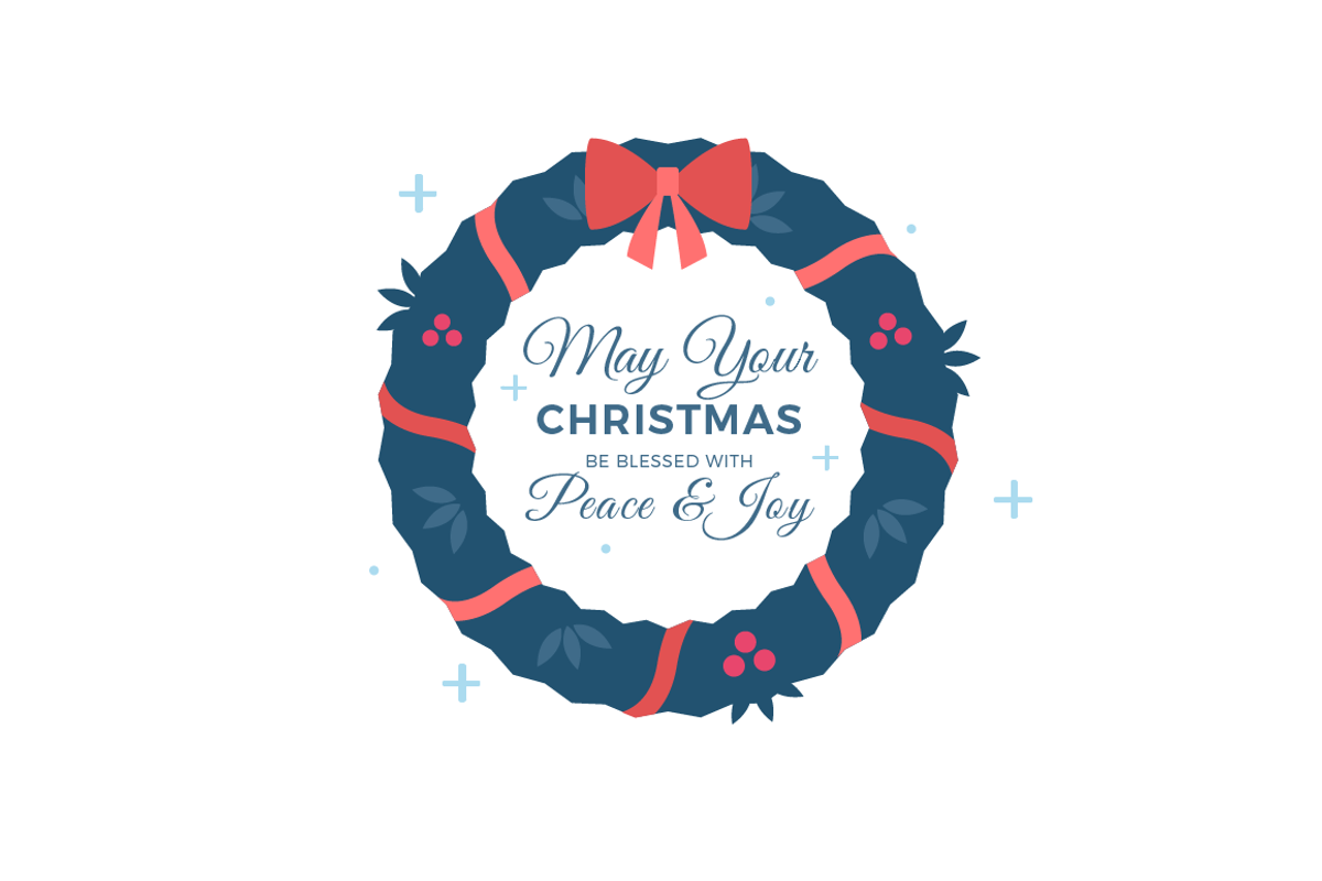 Christmas Wreath Illustration, an Illustration by Optimistic shop