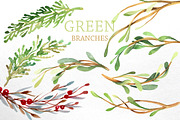 Watercolor branches and berries, an Illustration by katyabuslaeva (Thumbnail 4 of 8)