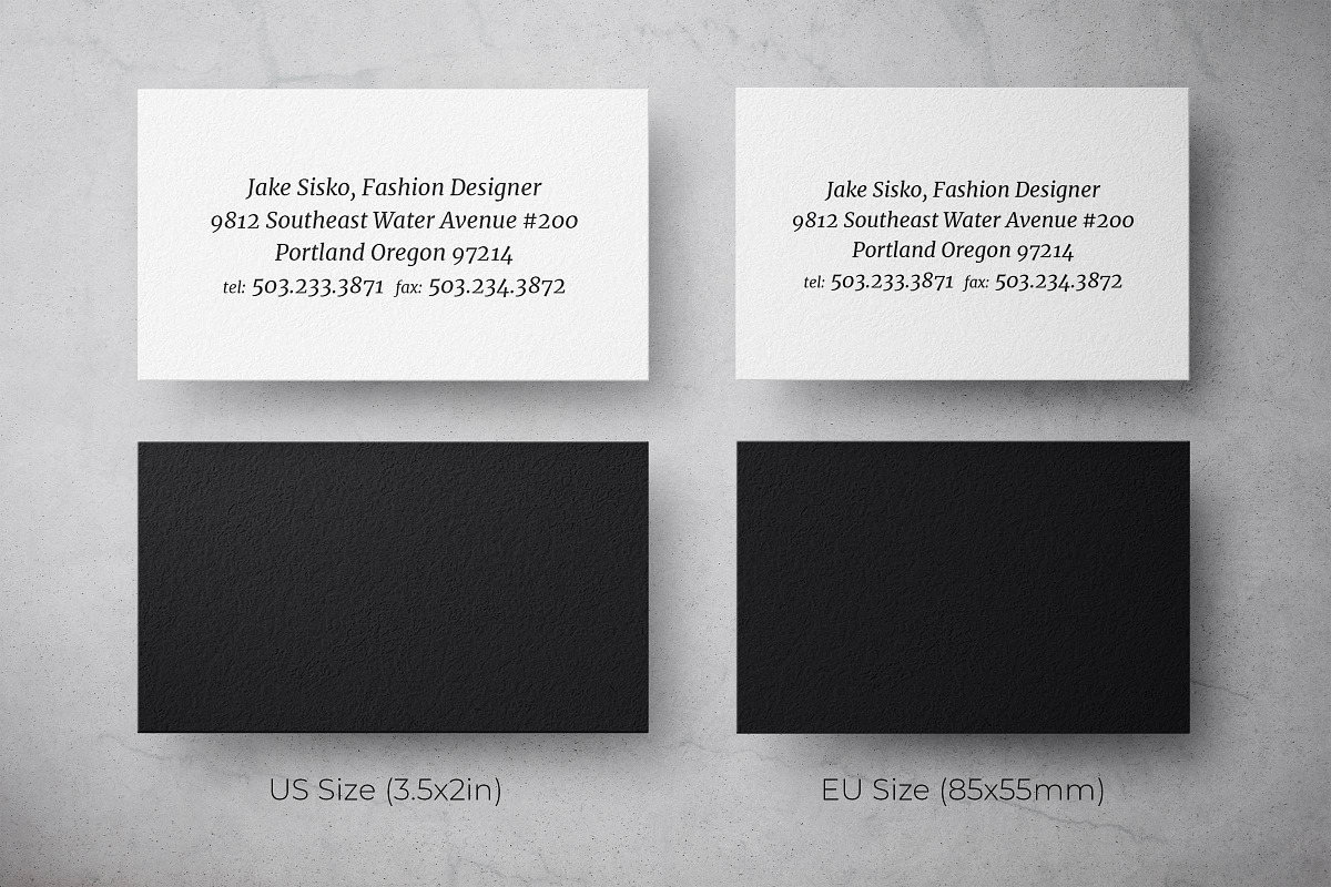 Black Fashion Business Card, a Business Card Template by Layoutlet (Photo 2 of 2)