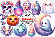 Cute Pastel Spooky Halloween Clipart, an Illustration by RobertsArt (Thumbnail 1 of 7)