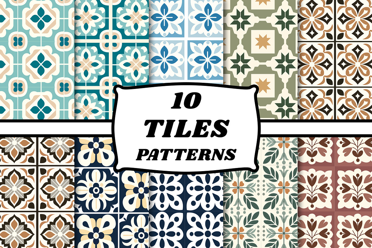 Tiles pattern set, a Pattern Graphic by TiveCreate (Photo 1 of 10)