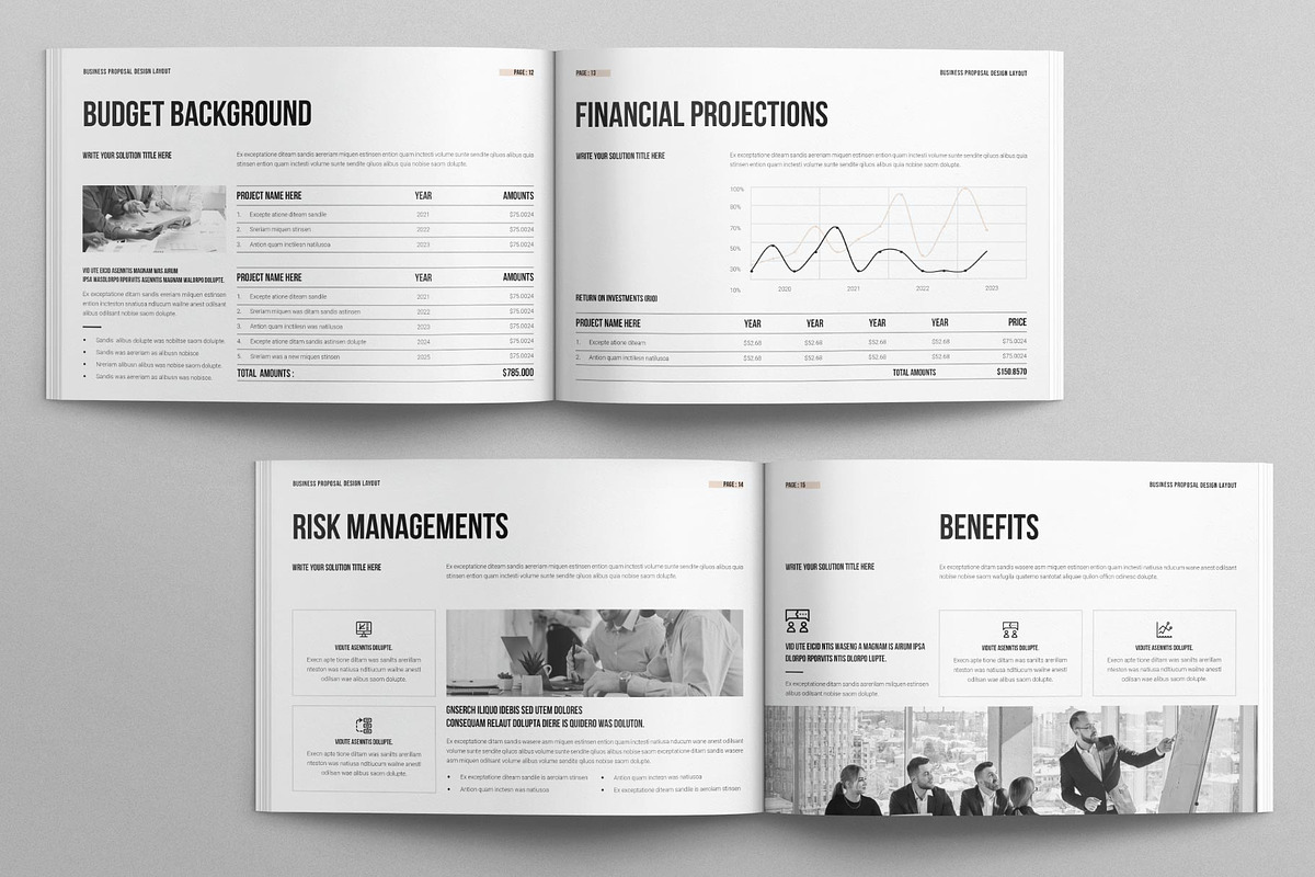 Business Proposal Template Landscape, a Brochure Template by MassiveCreator (Photo 5 of 8)