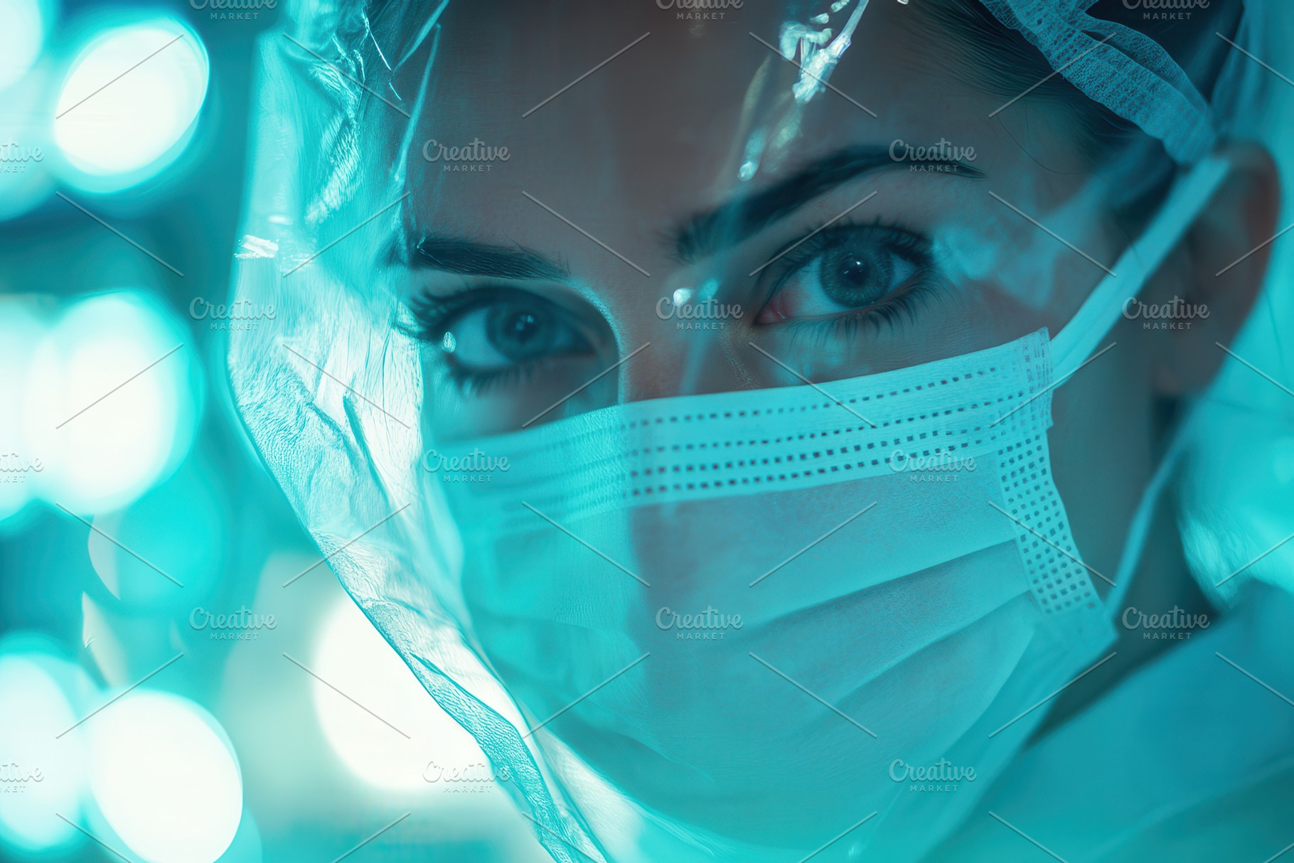 Surgical professional in a mask, a Photo by Pavel_design
