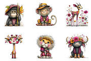 Safari Baby Animals Watercolor, a Seasonal Illustration by CreationArt (Thumbnail 4 of 5)