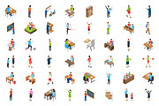100 Education Isometric Icons, a Duotone Icon by Vectors Market (Thumbnail 2 of 3)