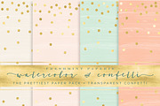 watercolor gold confetti paper pack, a Graphic by Freshmint Paperie (Thumbnail 3 of 3)