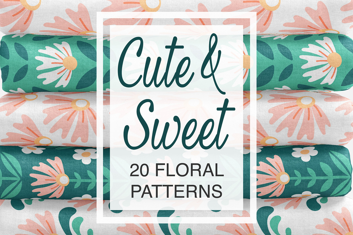 20 Cute and Sweet floral patterns, a Pattern Graphic by RevolutionizZed (Photo 1 of 16)