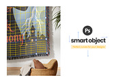 Woven Blanket Mockup Hang on Wall, an Apparel Mockup by Mockups Studio (Thumbnail 7 of 9)