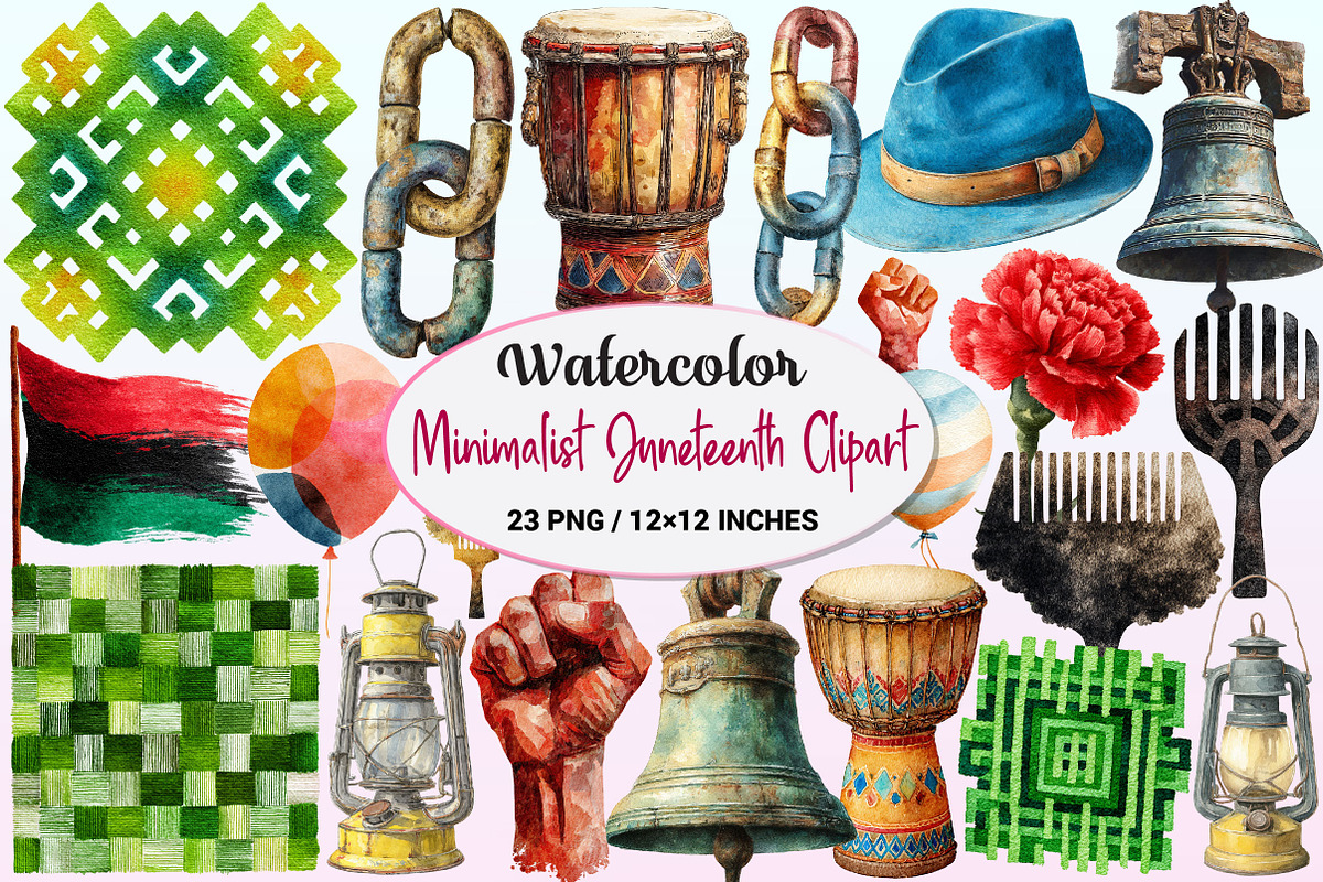 Minimalist Juneteenth Clipart., a Graphic by CitraGraphics (Photo 1 of 4)
