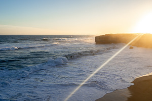 Sunset at London Bridge, Twelve Apostles, Great Ocean Road, Aust, a Nature Photo by GoodGoods