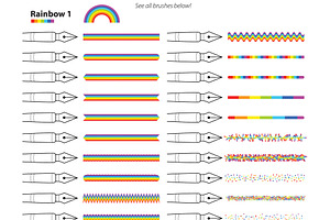 Rainbow Party Illustrator Brush Pack