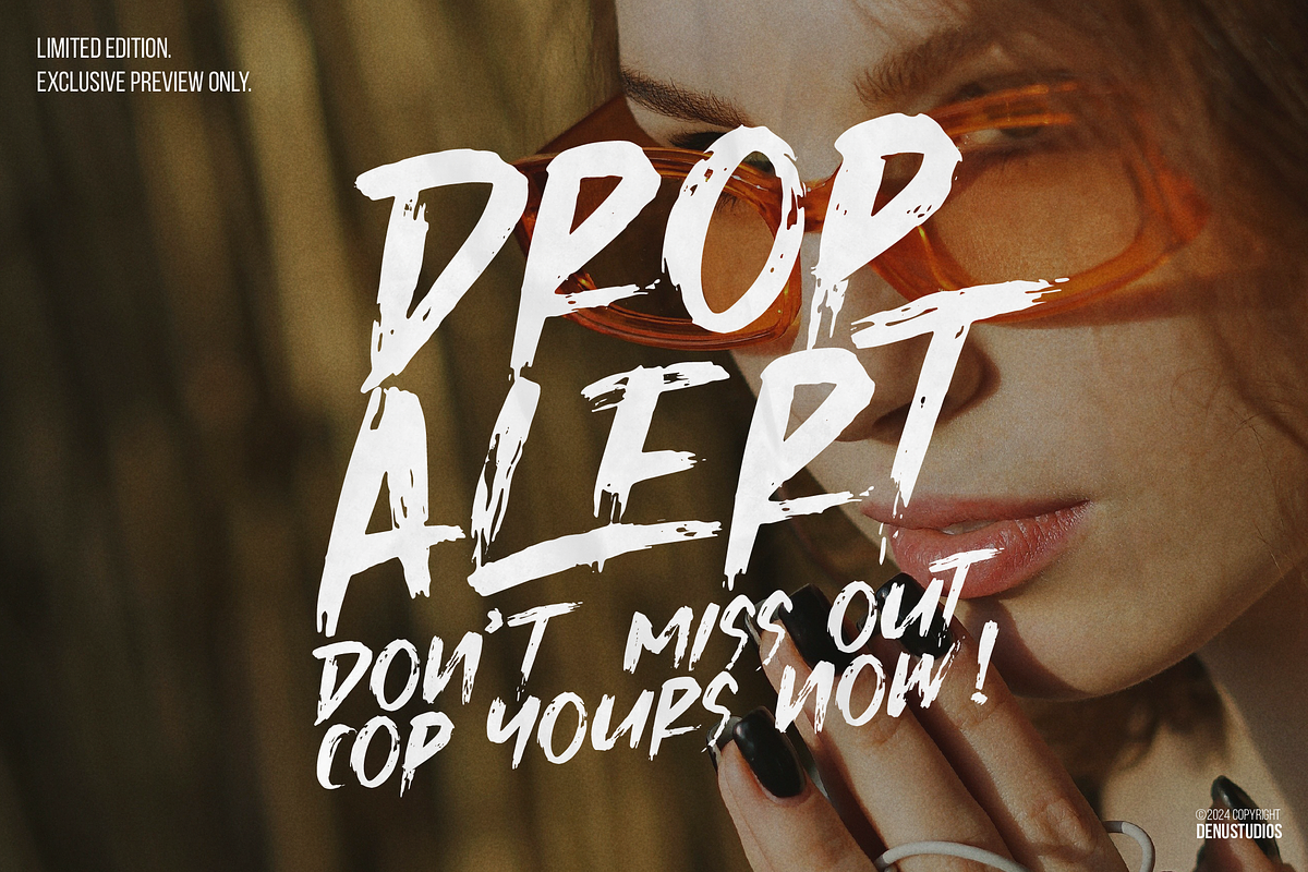 Higher Peace | Rough Brush Duo Font, a Font by Denustudios (Photo 3 of 13)