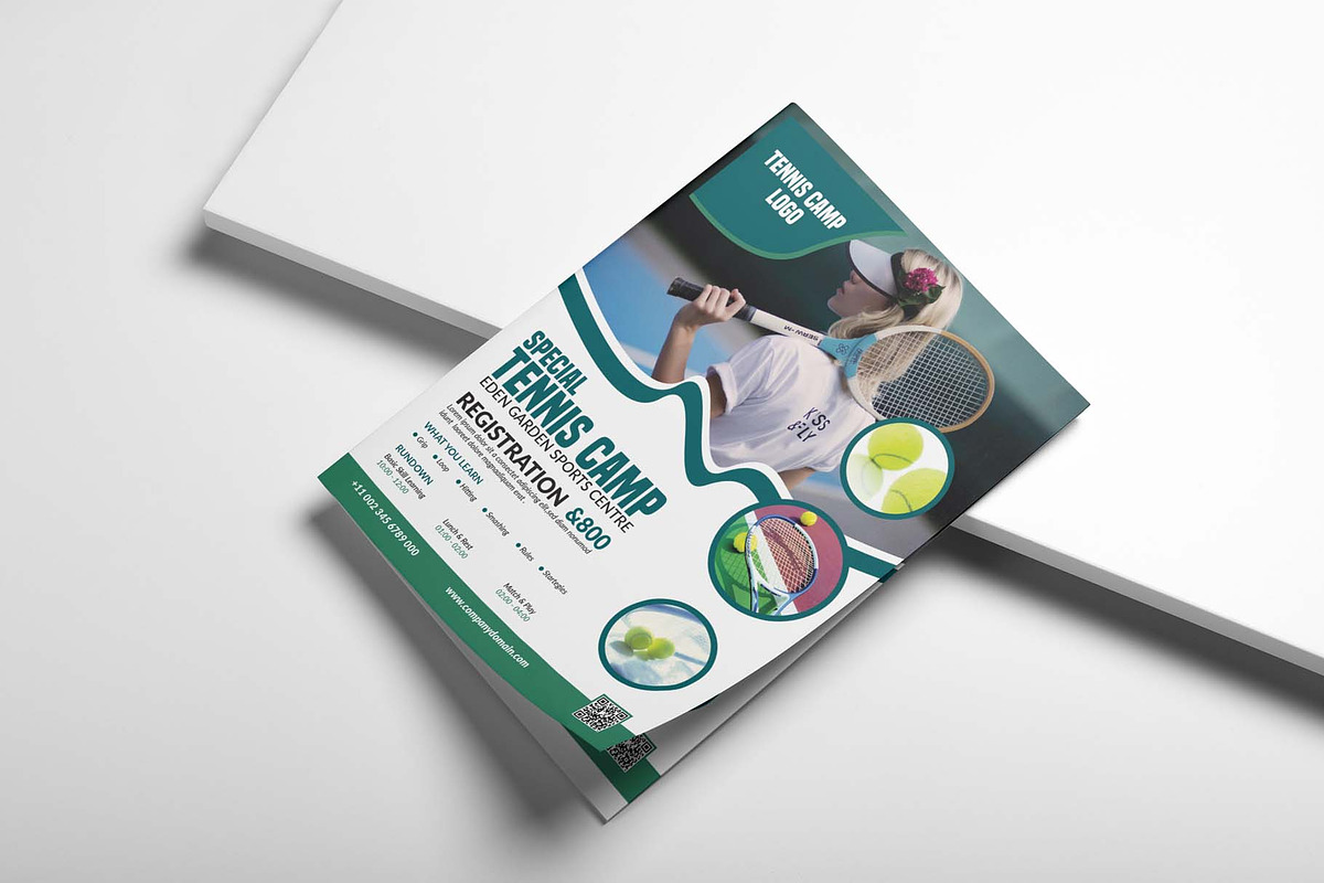 Tennis Camp Flyer Template, a Flyer Template by Creativpixl (Photo 4 of 4)