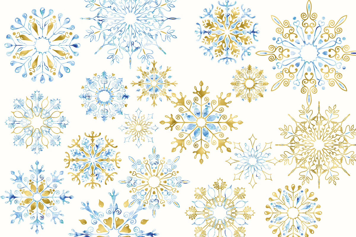 Snowflakes Clipart Collection 03, an Object Graphic by savanamm design (Photo 4 of 4)
