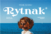 Rytnak - Luxury Retro Font, a Serif Font by QR Design Studio (Thumbnail 1 of 15)