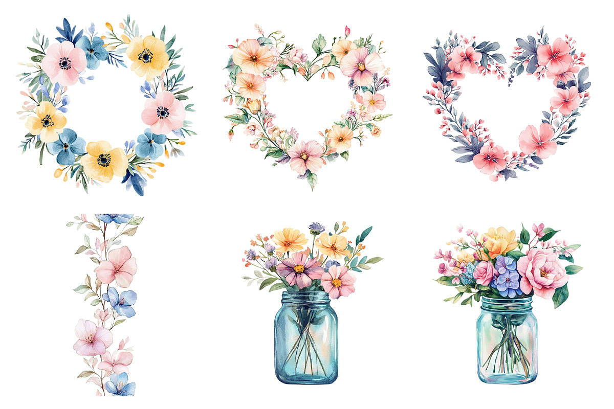 Pastel Spring Clipart, an Illustration by Design Market (Photo 4 of 5)