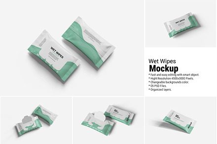 Wet Wipes Mockup, a Product Mockup by Indah