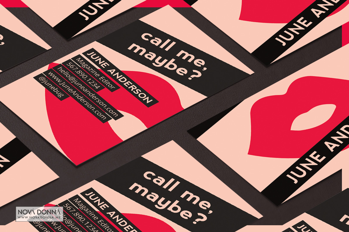 Business Card Templates | Flirty Lip, a Business Card Template by Nova Donna (Photo 3 of 3)