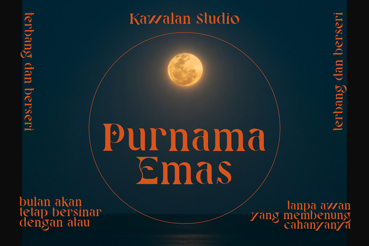 Gerhana Bulan, a Font by Kawalan Studio (Photo 2 of 8)