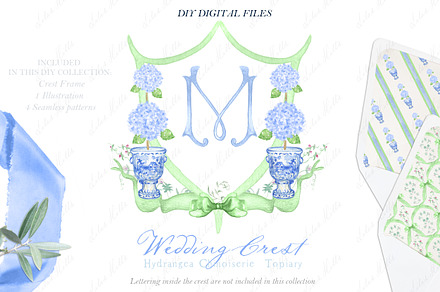 Hydrangea Chinoiseries Topiary, an Illustration by LABFcreations