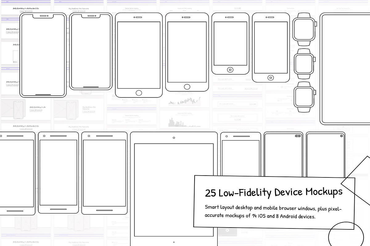 Squiggle Low-Fidelity Design Kit, an UI Kit Template by Creative ...