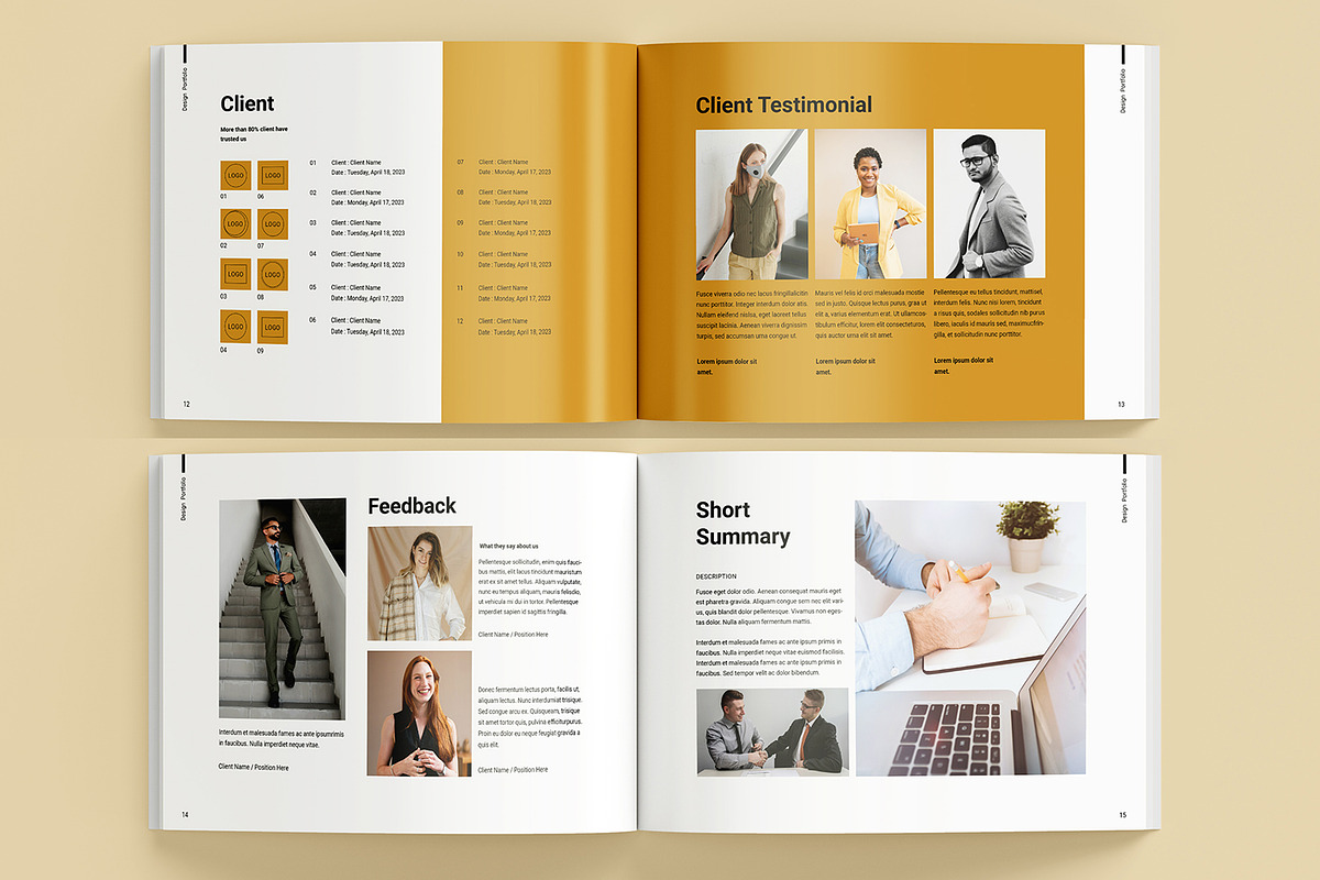 Design Portfolio Template, a Brochure Template by retrographix (Photo 5 of 6)