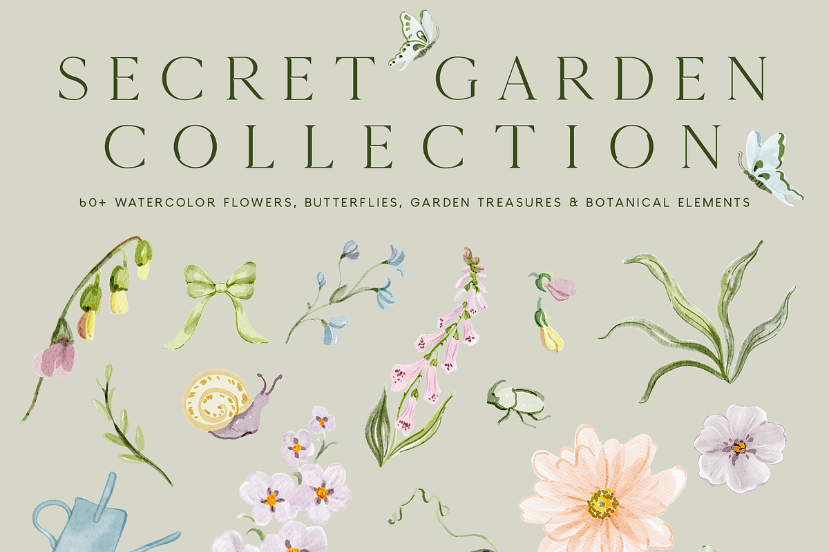 Wildflower Garden Watercolor Set, a Decorative Illustration by Karma (Photo 13 of 15)