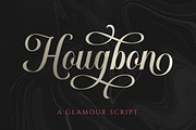 Hougbon - A Glamour Script, a Script Font by Letterhend Studio (Thumbnail 1 of 10)