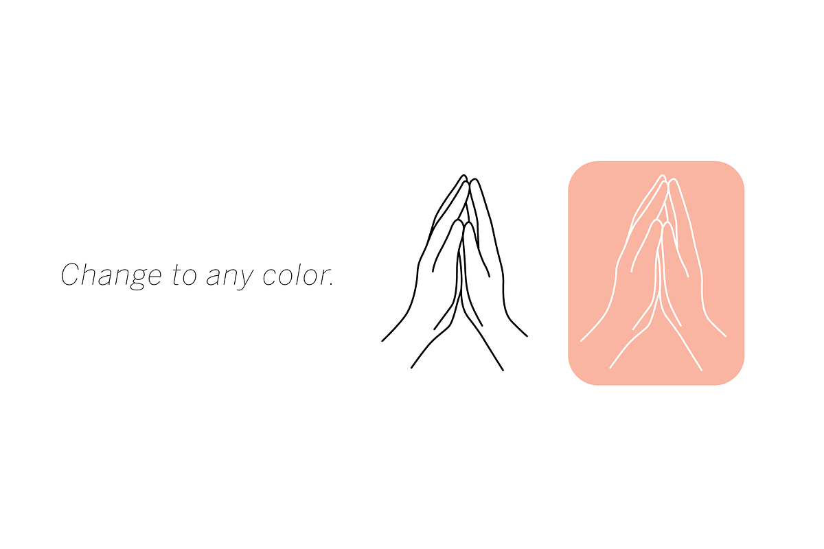 MONOLINE HANDS, an Outline Icon by Britt & Kit (Photo 4 of 4)