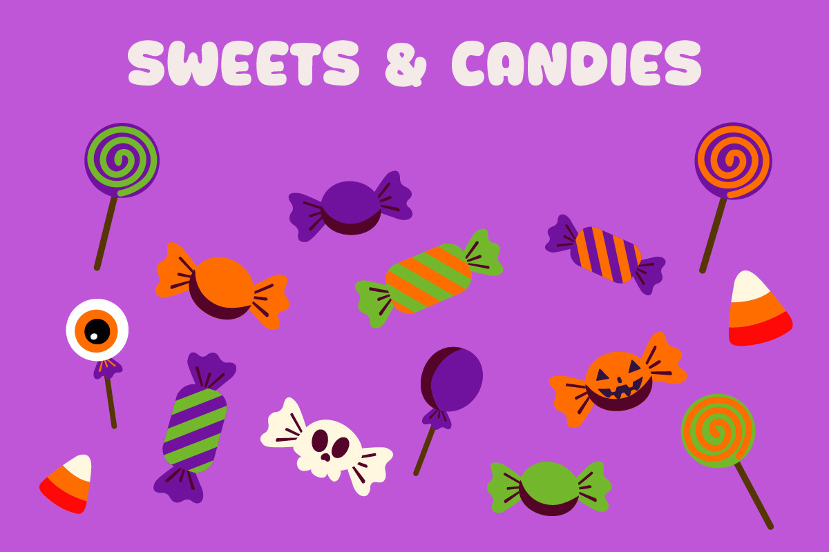 Cute Spooky Halloween Vector Clipart, an Object Graphic by Olexandra Mur (Photo 7 of 13)